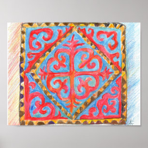 Póster Sabedoria nômada. Arte tradicional da Ásia Central