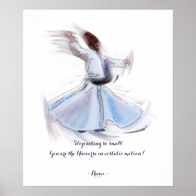 Póster Sabedoria Sufi por Rumi & Whirling Dervish (Frente)