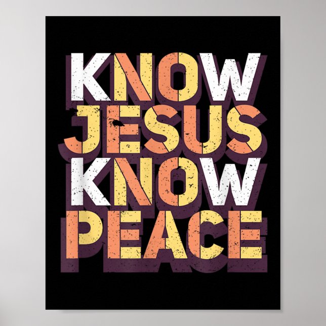 Poster Sabem Jesus Sabem Paz, Coragem Religiosa Cristã (Frente)