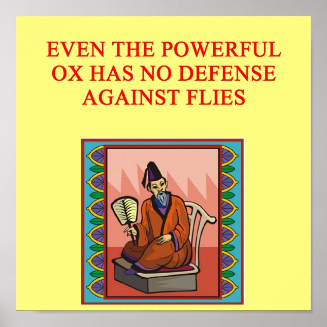 Poster sábia provérbio chinês (Frente)