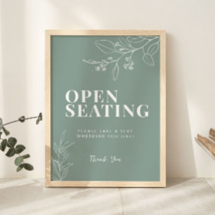 Poster Sábio Aberto de Casamento Verde
