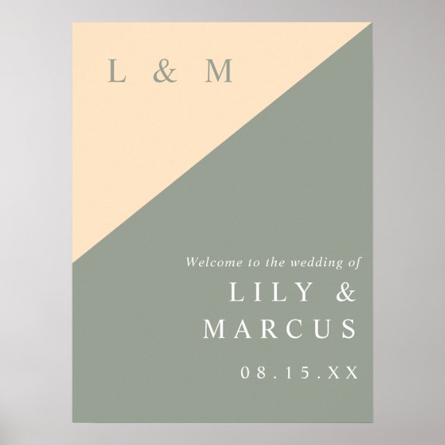 Poster Sábio Elegante Green E Sinais De Boas-Vindas De Cr (Frente)