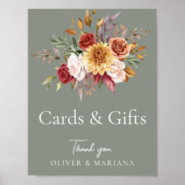 Poster Sábio Floral Sábio Verde Cartões & Presentes Sinal