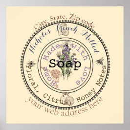 Poster sabonete personalizável incrível