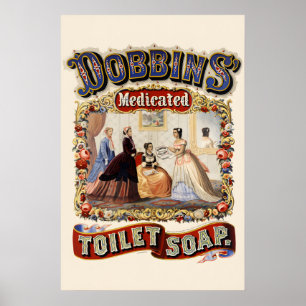 Poster Sabonete Toalete Medicamentoso Dobbins 1869 Estilo
