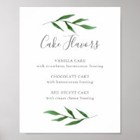 Sabores de Bolo de Casamento Elegantes com Folhas 