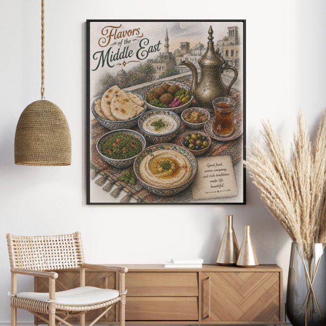 Poster Sabores do Oriente Médio Culinário (Criador carregado)