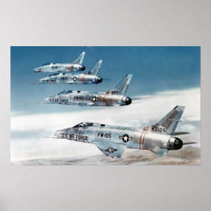 Póster Sabres F-100 super