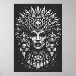 Poster Sacerdotisa Coroada com Caveira — por BurnsInHell