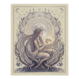 Póster Sacerdotisa da Lua Deusa