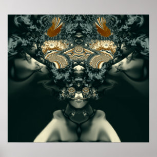 Poster Sacerdotisa do Voodoo de Steampunk