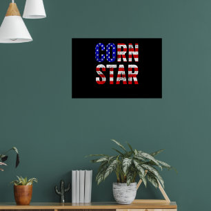 Poster Saco de Feijão Divertido Cornhole Lança Estrela de