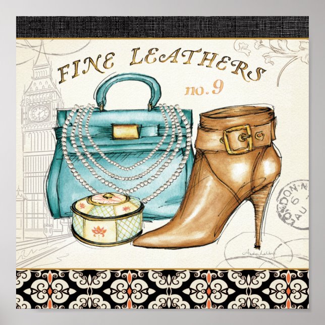 Póster Saco e Calçado de couro fino (Frente)