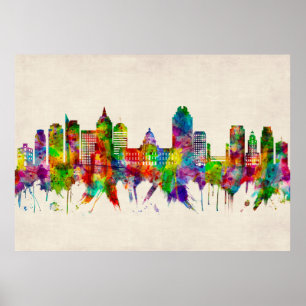 Poster Sacramento California Skyline