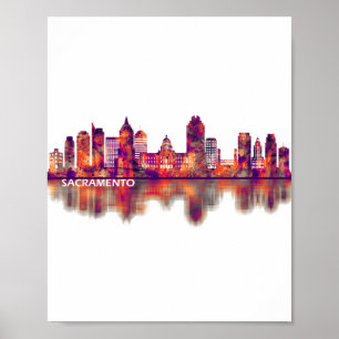 Poster Sacramento California Skyline