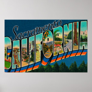 Póster Sacramento, cenas da letra de CaliforniaLarge