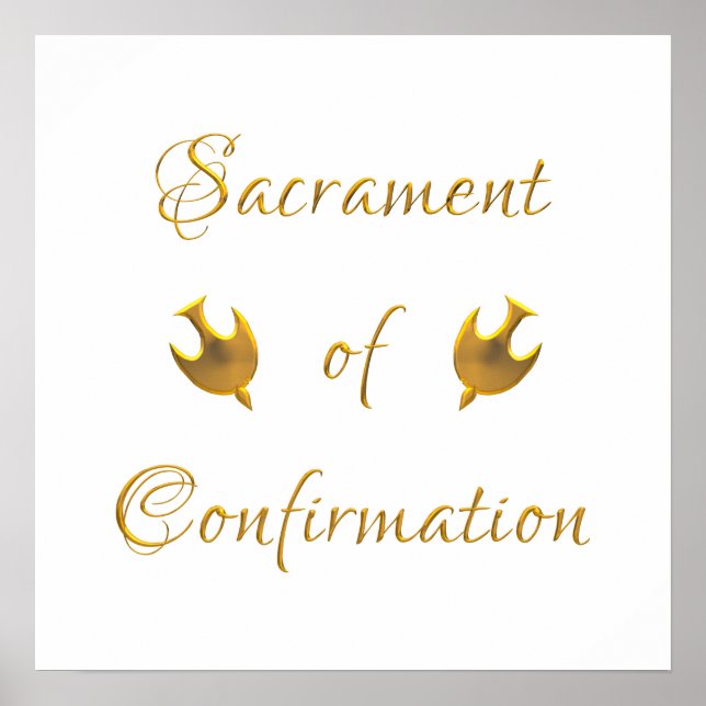 Poster Sacramento ouro de Eucharist Host e Chalice (Frente)