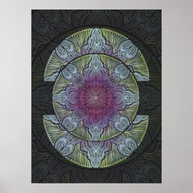Póster Sacred Bloom Mandala (Frente)
