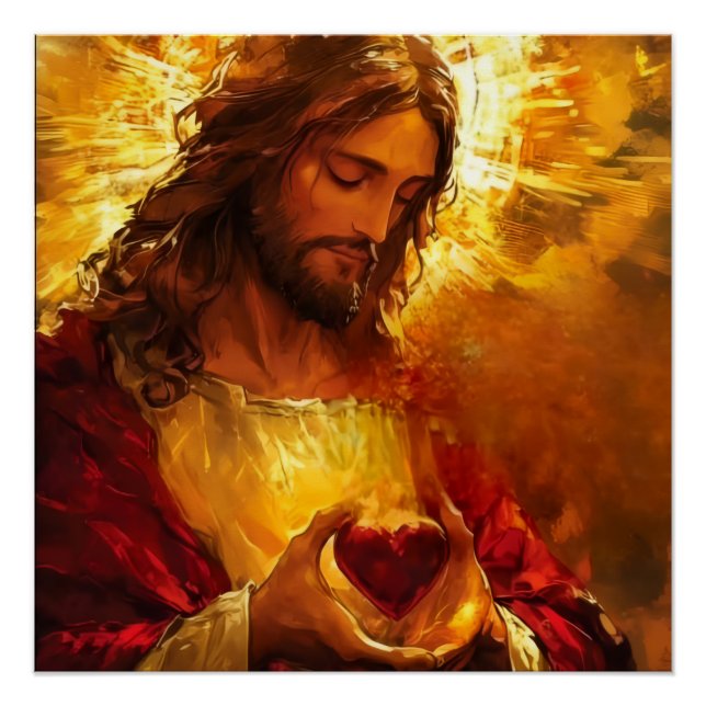 Póster Sacred Heart of Jesus  (Frente)