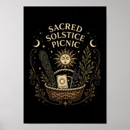 Poster Sacred Solstice Picnic Litha
