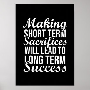 Poster Sacrifice For Success - Gym, Hustle, Success
