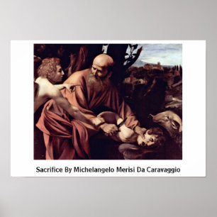 Póster Sacrifício Por Michelangelo Merisi Da Caravaggio