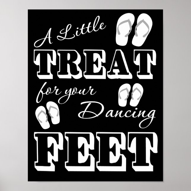 Poster Sacudir Flop Dancing Wedding Sign - 11" x 14" (Frente)