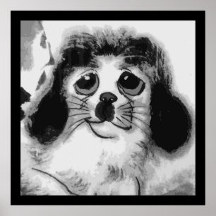 POSTER SAD DOG