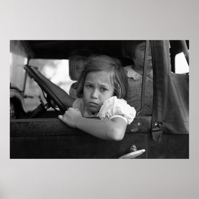 Póster Sad Little Girl, 1938 (Frente)