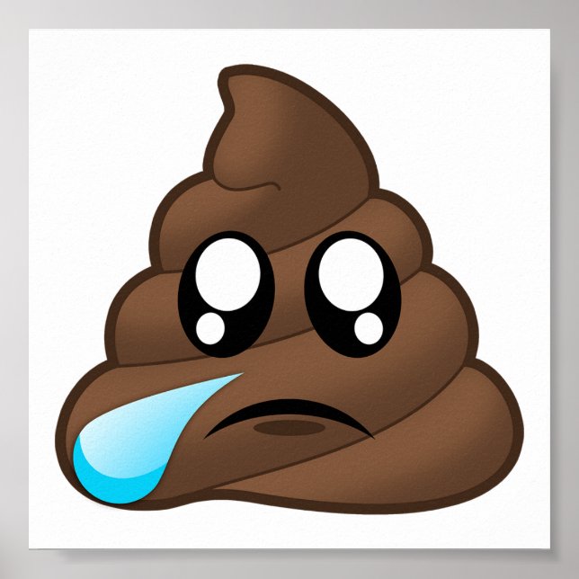 Póster Sad Tear Poop Emoji (Frente)