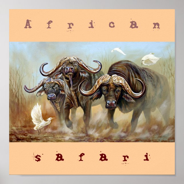 Póster safari africano (Frente)