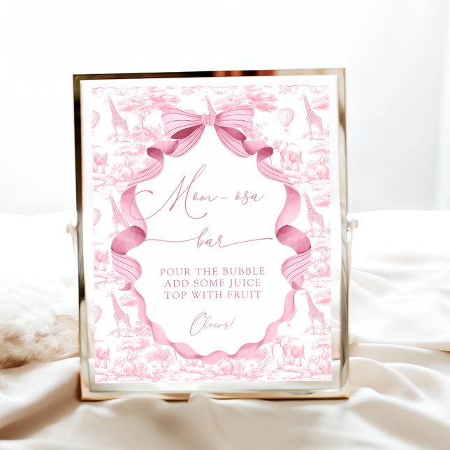 Poster Safari Animais Toile de Jo Chá de fraldas Mãe-Bar (Criador carregado)