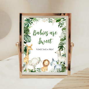 Poster Safari Bebê Selvagem Chuveiro de Bebês são Doce Si