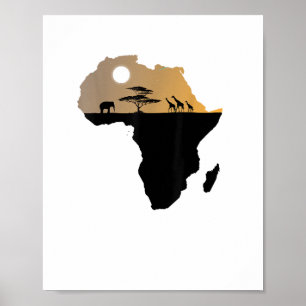 Poster Safari Continente Africano 