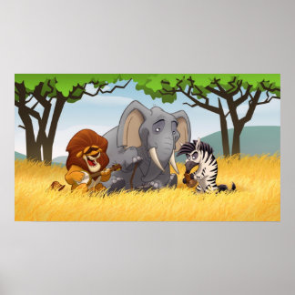 Póster Safari Jug Banda