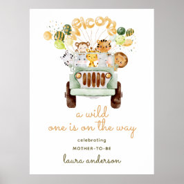 Poster Safari Jungle - Um Bem Querido Chá de Bebê