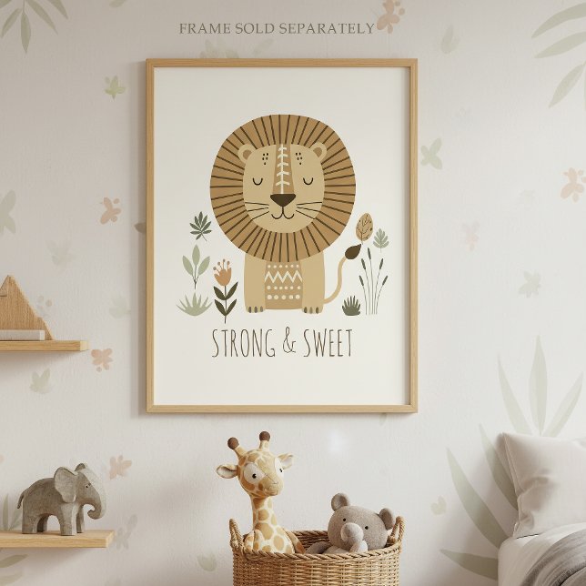 Poster Safari Portraits Lion Ivory ID1264 (Criador carregado)