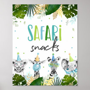 Poster Safari Snacks Safari - Sinal de Aniversário de An