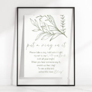 Poster Sage Boho Flowers Colocou Um Anel No Jogo