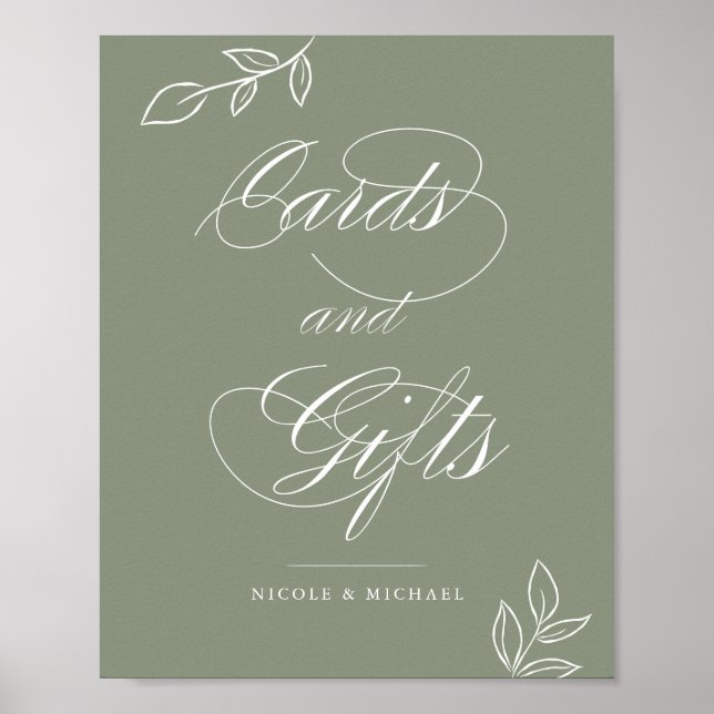 Poster Sage Botanical Cards & Gifts Sign (Frente)