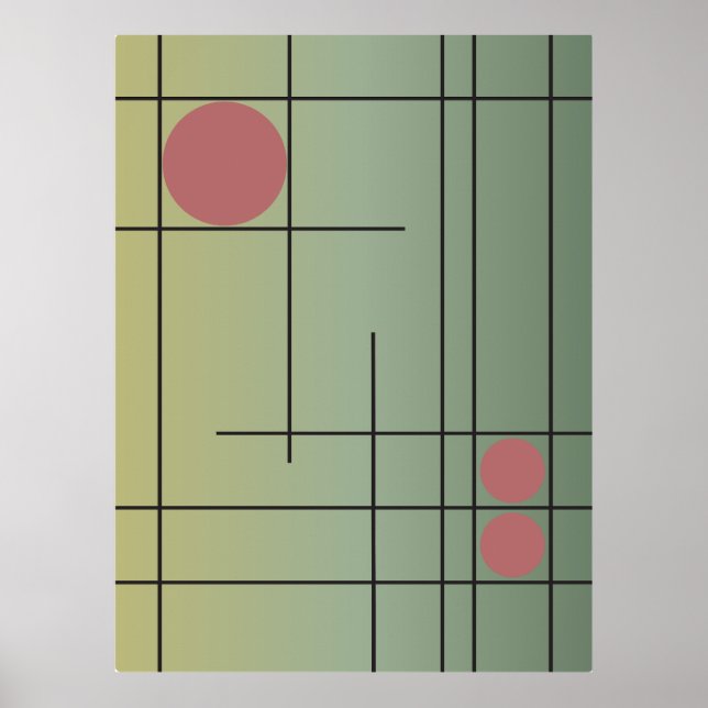 Poster Sage Drift No. 1 — Arte de Parede Geométrica Moder (Frente)