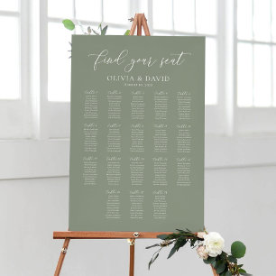 Poster Sage Green 18 Mesas Encontre seu gráfico de assent