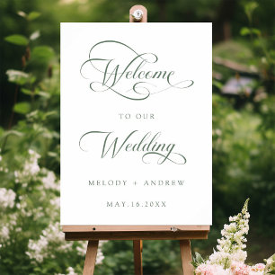 Poster Sage Green - Boas-vindas a um Casamento Suave Româ
