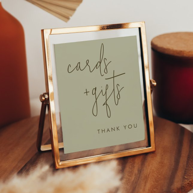 Poster Sage Green Cards e Gifts Sinal Minimalista (Criador carregado)