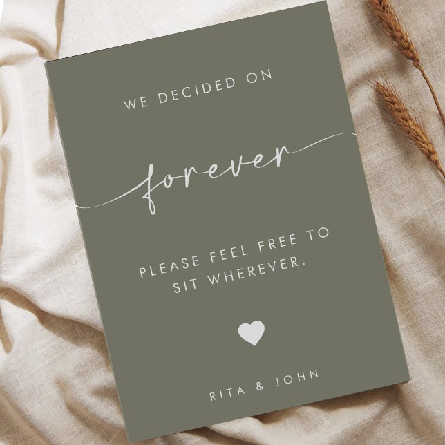 Poster Sage Green - Escolha um assento não um sinal de ca (Criador carregado)