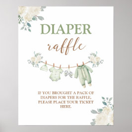 Poster Sage Green Fralda Raffle