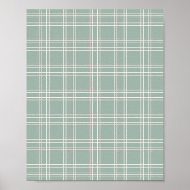 Poster Sage Green Gingham (Frente)
