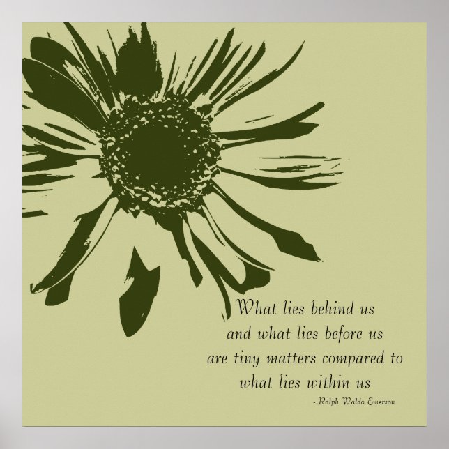 Poster Sage Green Inspirational Floral (Frente)