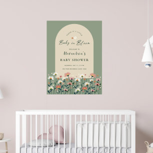 Poster Sage Green Large Baby in Blosanch Chá
