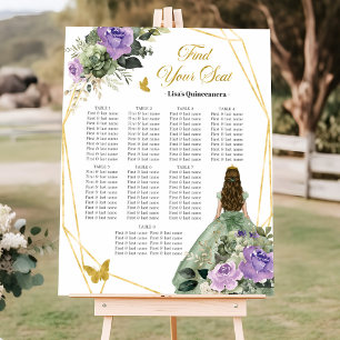 Poster Sage Green Roxo Quinceañera Sinal
